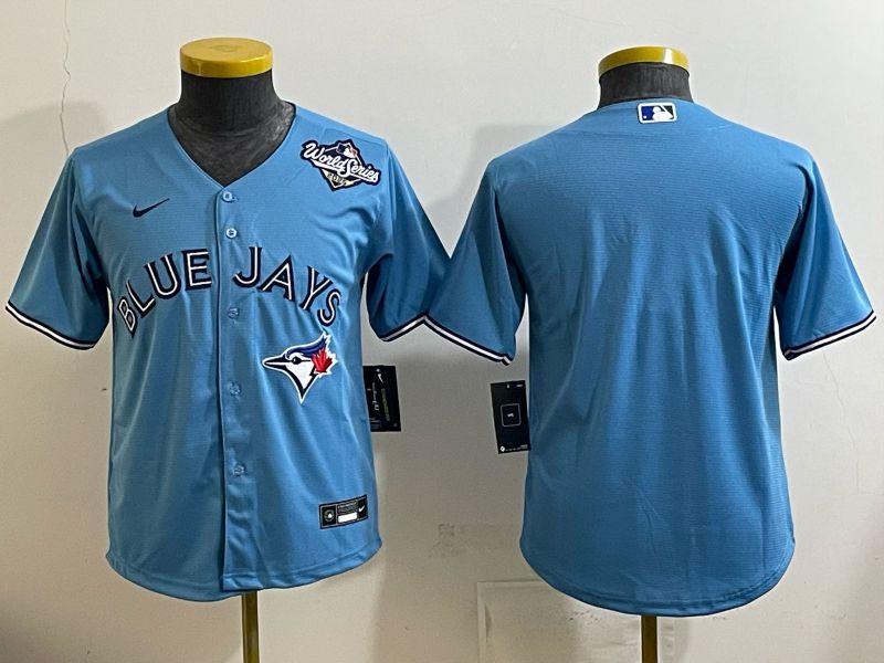 Youth 2025 Nike Toronto Blue Jays Blank Light Blue Game MLB Jersey 013